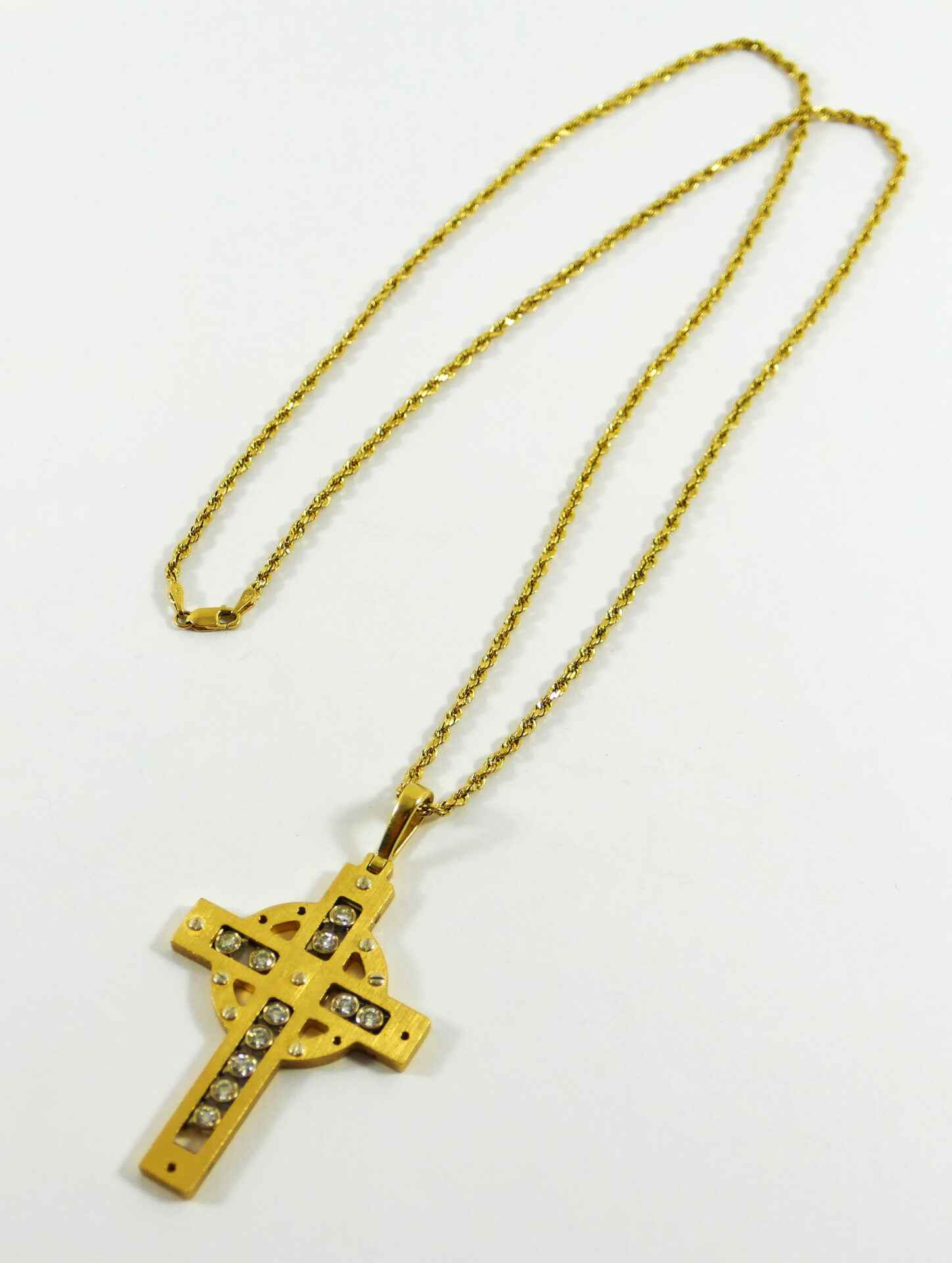 Celtic Cross K Yellow Gold Necklace