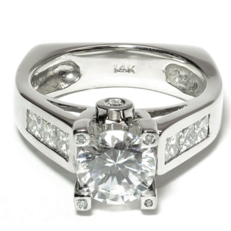 Princess Channel Diamond Prong Tip Engagement