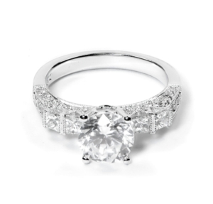 Princess-Pave-Diamond-Engagement-Semi-Mount-Ring-18k-White-Gold-90ct-Size-65-131707236991