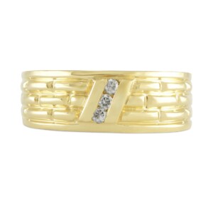 14k-Yellow-Gold-Diamond-Ring-08ct-TW-Size-65-Unisex-SIG-Channel-Set-172745558401