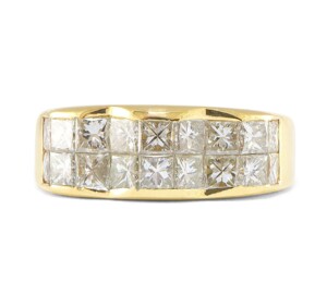 27ct-TW-Princess-Wave-Ring-Double-Channel-Setting-18k-Yellow-Gold-HVS-Size-55-112454231971