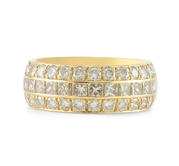 Princess-and-Round-Diamond-Wedding-Band-14k-Yellow-Gold-220ct-SI1-SZ-6-112454231670