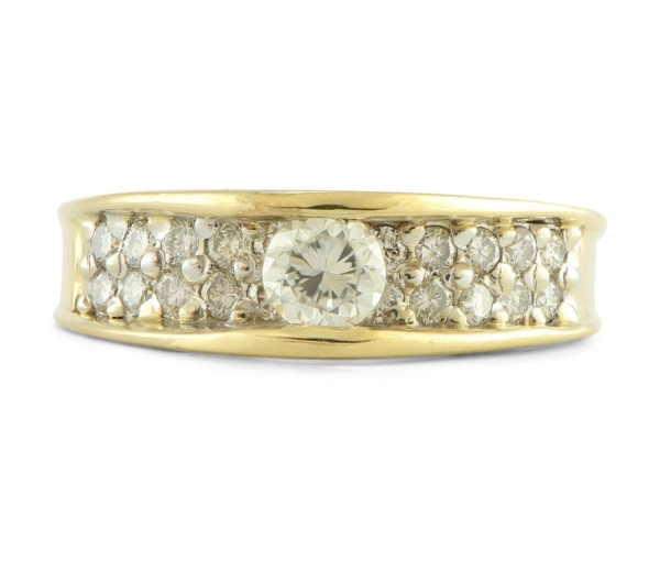 Round-Diamond-Tension-Set-Engagement-Ring-10kYellow-Gold-125ct-TW-SI1-SZ-8-132237348918