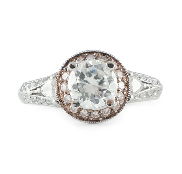 Round-Halo-Semi-Mount-Engagement-Ring-Two-Tone-Bead-Trillion-Setting-VSH-SZ-7-112454231727