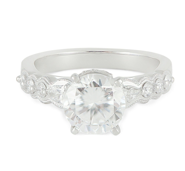 Round-Semi-Mount-Engagement-Ring-18k-White-Gold-Tapering-Bezel-SZ-65-112454231596