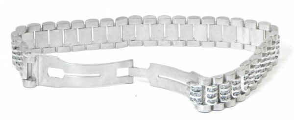 White gold watch online band