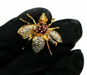 Diamond-Ruby-Bee-Pendant-14k-Yellow-White-Gold-Charm-173903255878-2