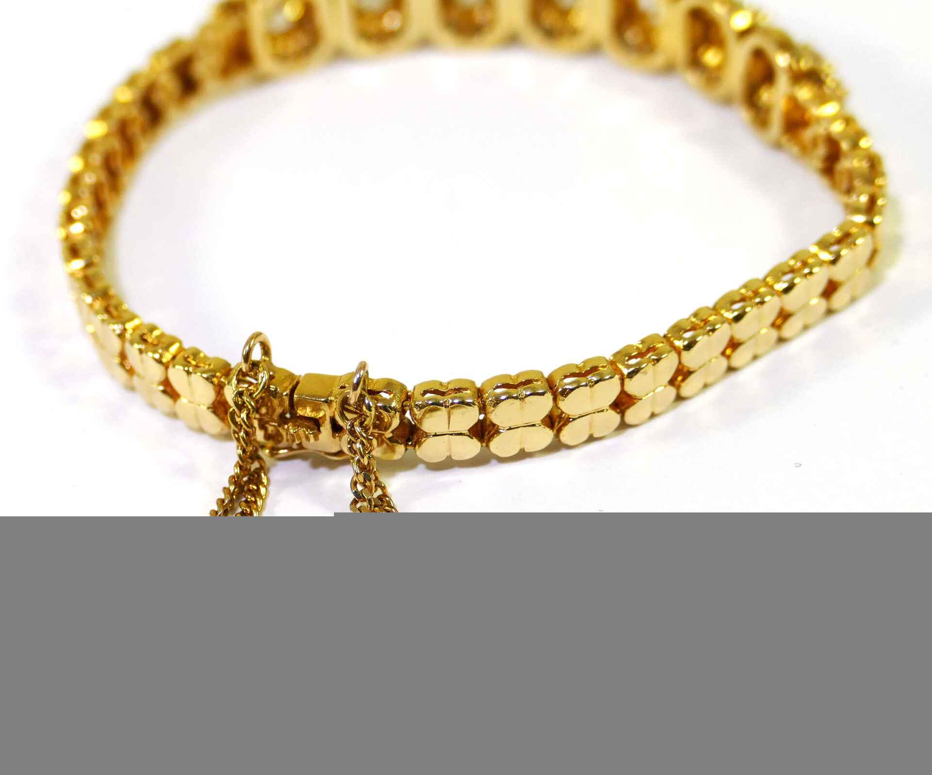 Women's 2.5ct VVS Diamond 18k Yellow Gold Bracelet w/ Lock and Key ...