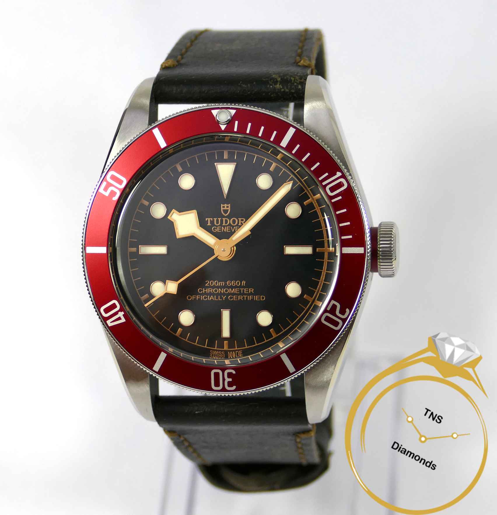 2020 Tudor Black Bay 41mm Red Bezel 79230R Aged Leather Box Papers