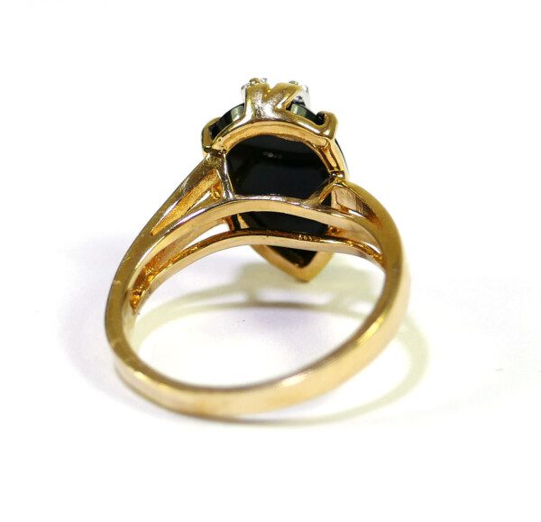 Platinum 14K White Gold Black Onyx Diamond Art Deco Filigree Antique Ring  11.75 | eBay