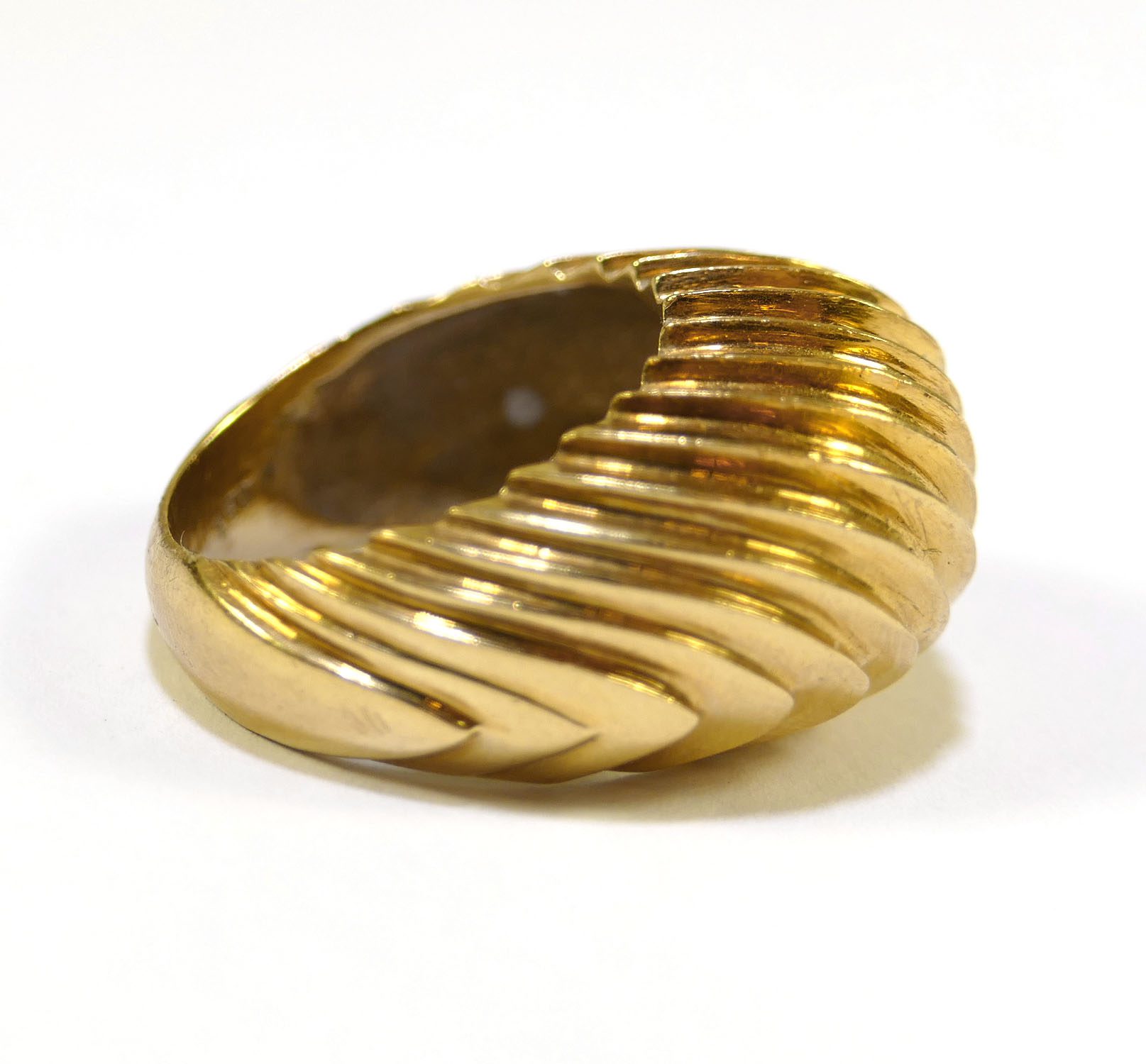 Ripply Solid 18k Yellow Gold Ring | TNS Diamonds Philadelphia