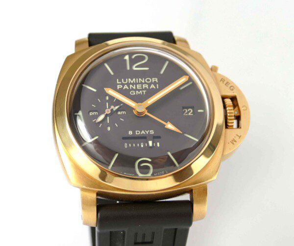 Panerai Luminor 1950 8 Days GMT 18k Rose Gold 44mm PAM576 PAM00576