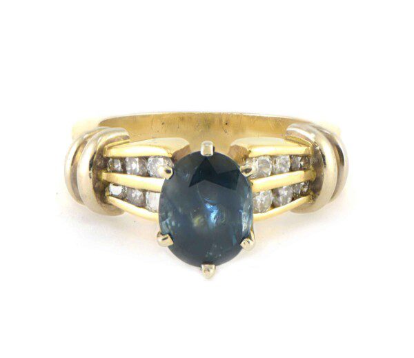 Oval-Sapphire-Engagement-Ring-Channel-Setting-Two-Tone-14k-Yellow-Gold-SZ-65-172745558684