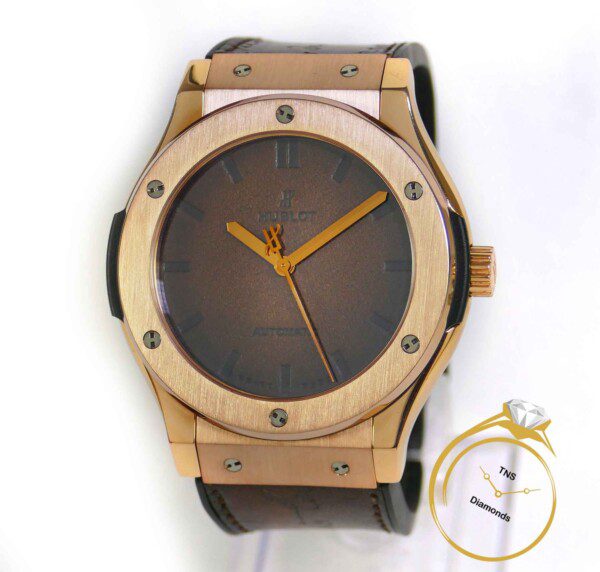 Hublot Berluti Rose Gold Leather Dial copy