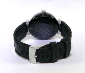 LOUIS VUITTON Tambour All black Table Clock Q1Q000 with Box New #33