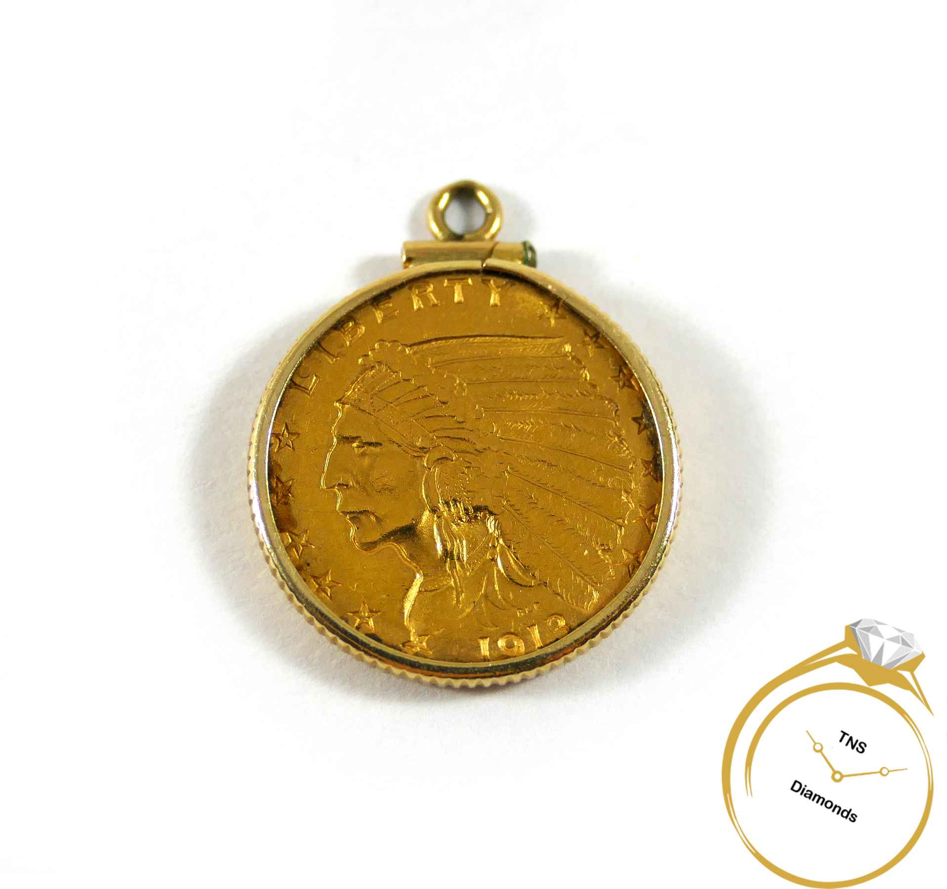 Roberto Coin 18K Yellow Gold Diamond Bezel Pendant Necklace, 16