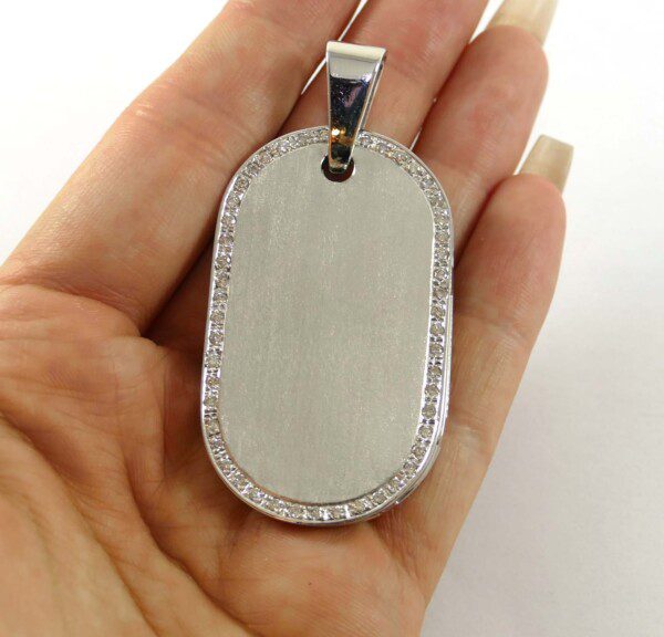 White gold hot sale dog tag