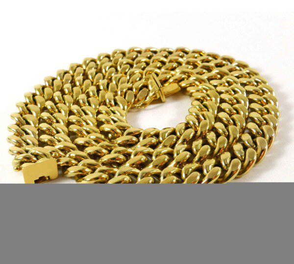 18K Yellow Gold Cuban Link Chains 32 Inches / 11 mm / 18K