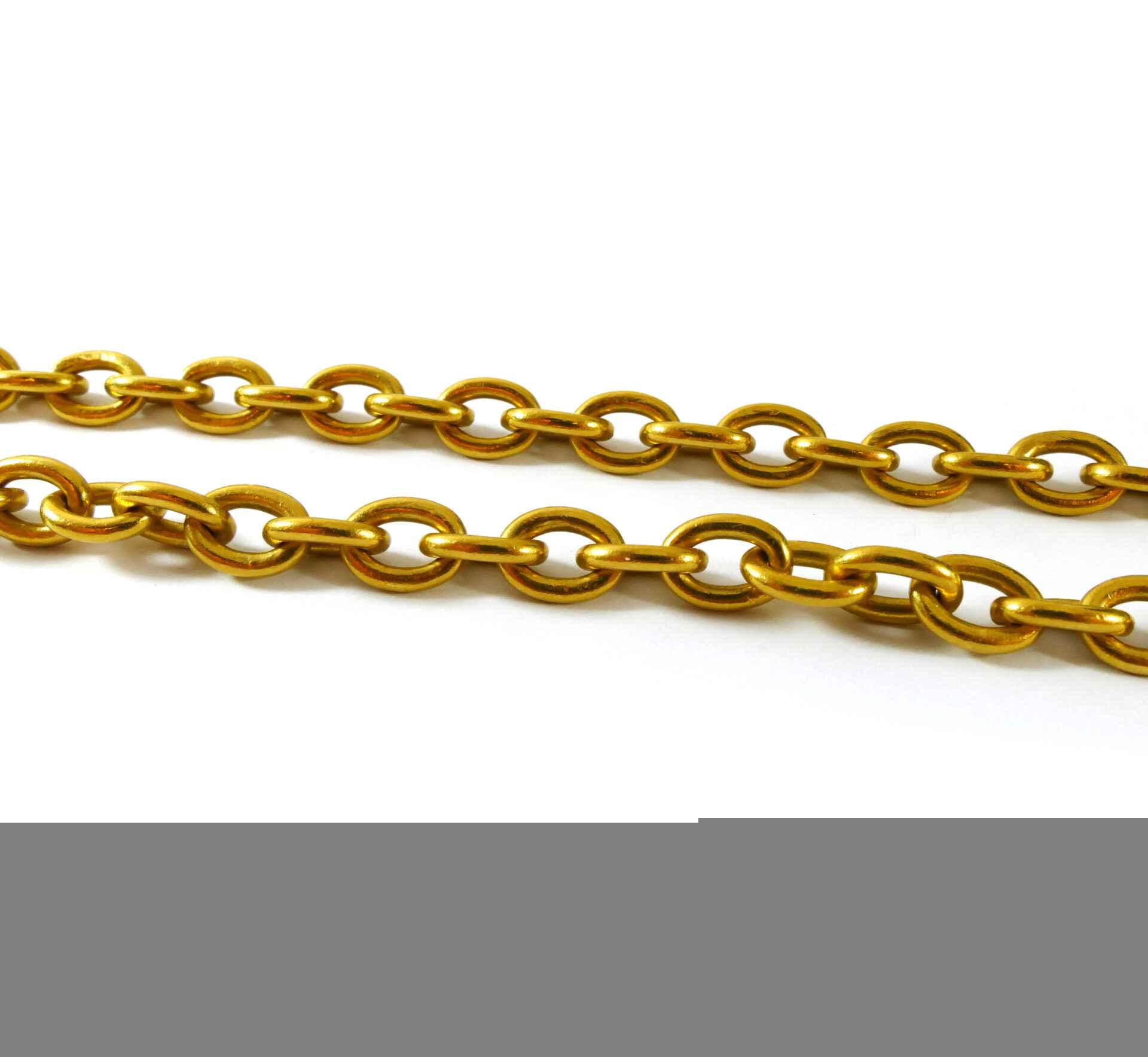 Men's 22k Yellow Gold Solid Heavy Cable Link Chain - 200 Grams 26