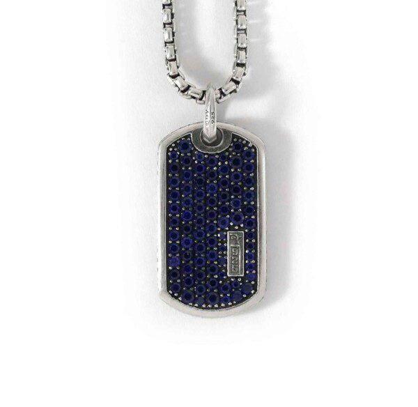 David yurman 2025 sapphire dog tag