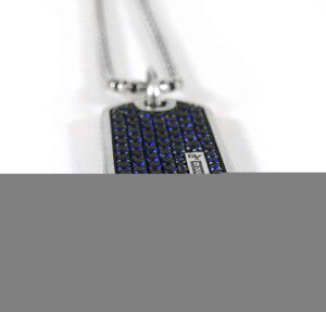 David yurman blue sapphire dog tag hotsell