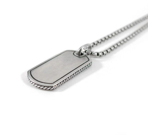 Sterling Silver Dog Tag Pendant – Bellman Jewelers