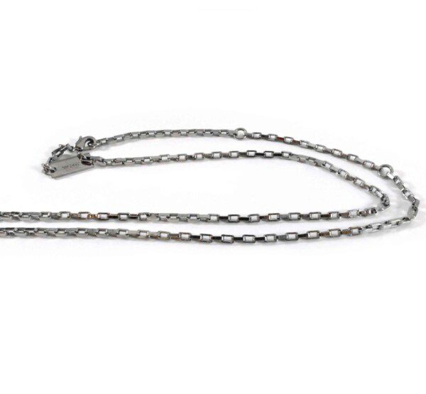Louis Vuitton Damier Chain Necklace Graphite Silver/Black in