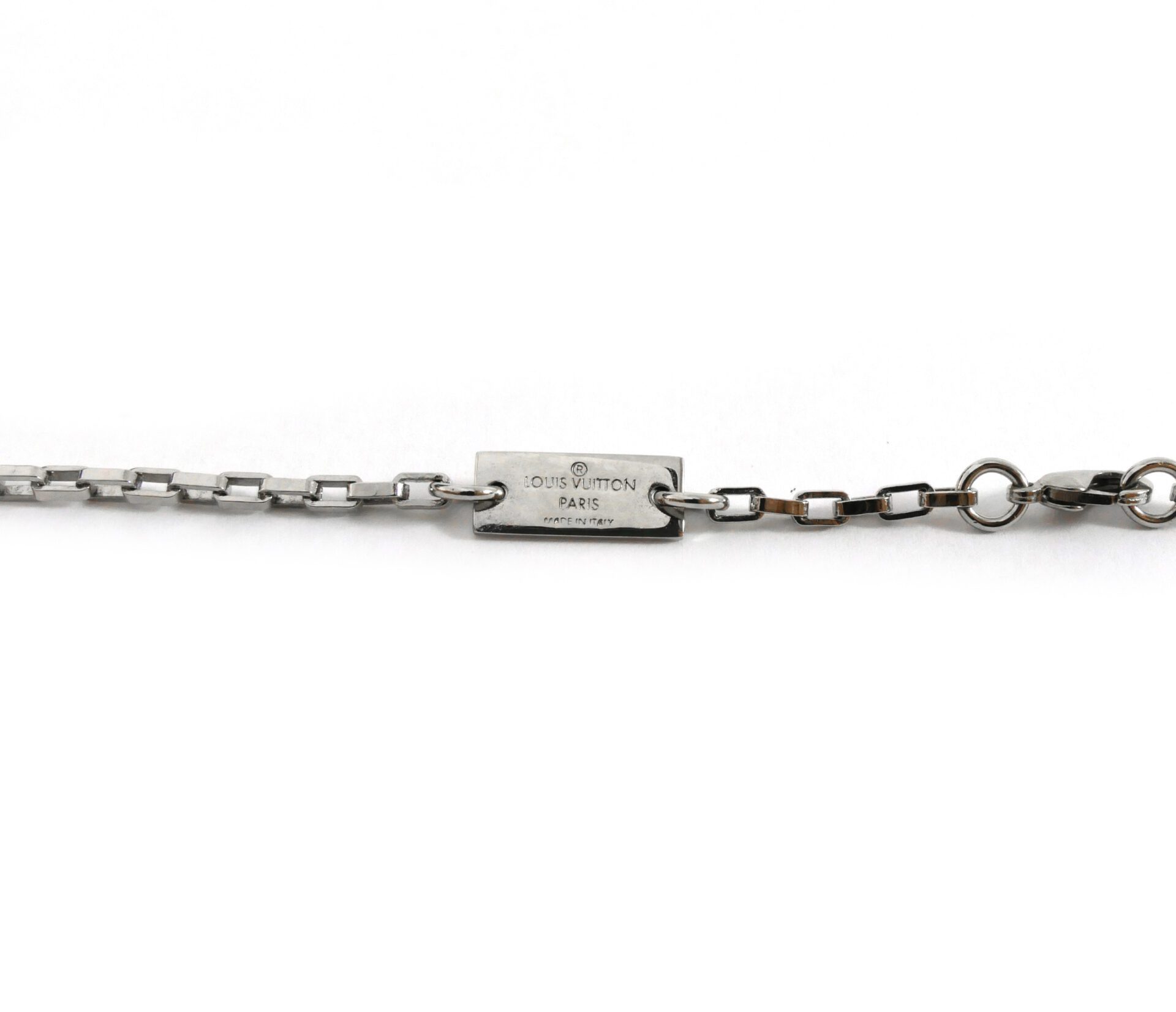 Louis Vuitton silver bracelet charm 7.8 inches