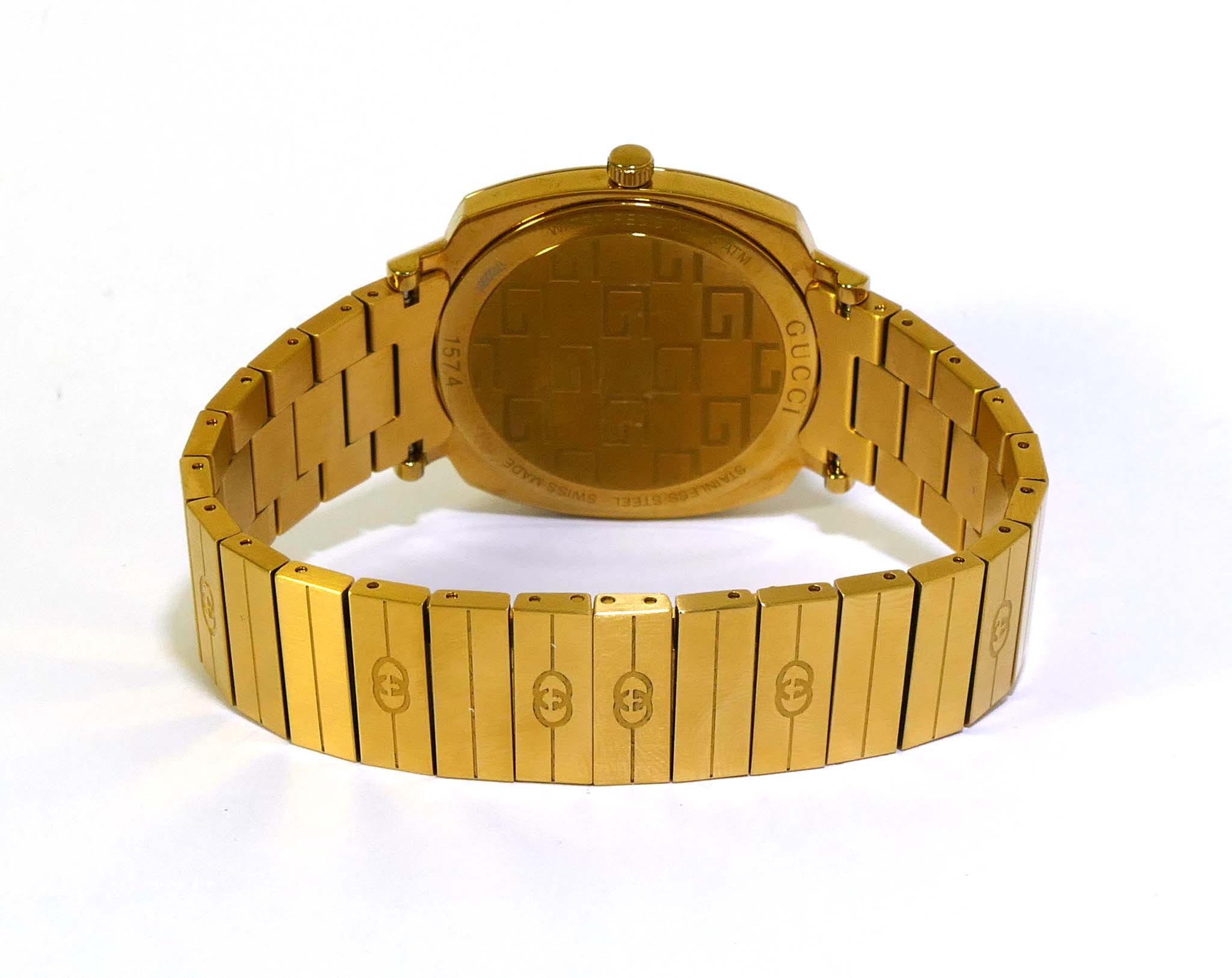 Gucci Grip Watch 35mm Gold Tone YA157403 Unisex TNS Diamonds