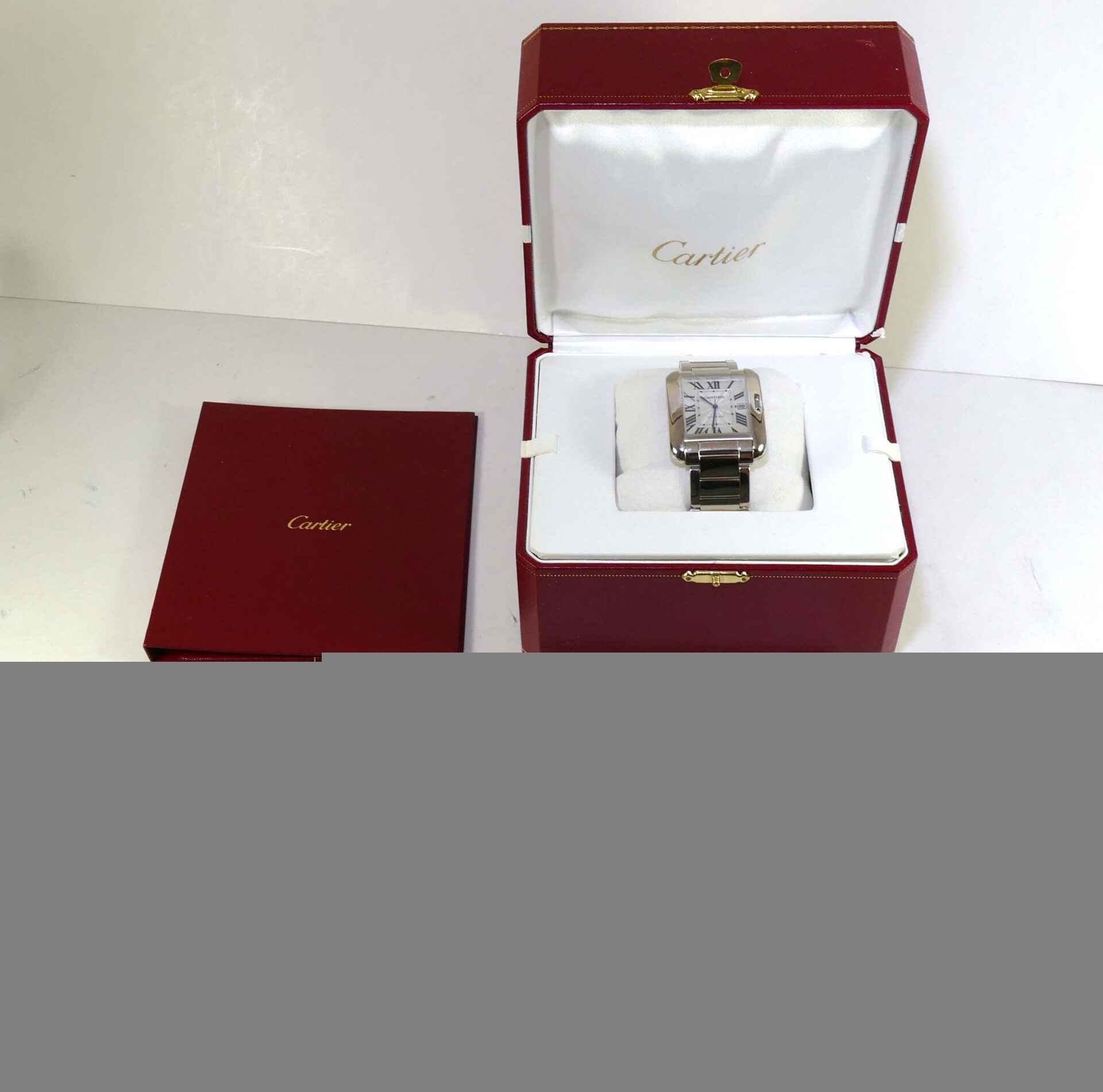 Cartier Tank Anglaise XL 18k White Gold W5310025 36 X 47mm Automatic ...