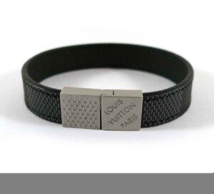 Louis Vuitton, Jewelry, Louis Vuitton Black Damien Bracelet Authentic