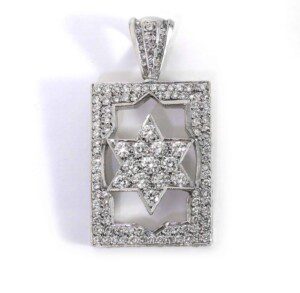 HYT Jewelry 18kt white gold diamond pendant necklace - Silver