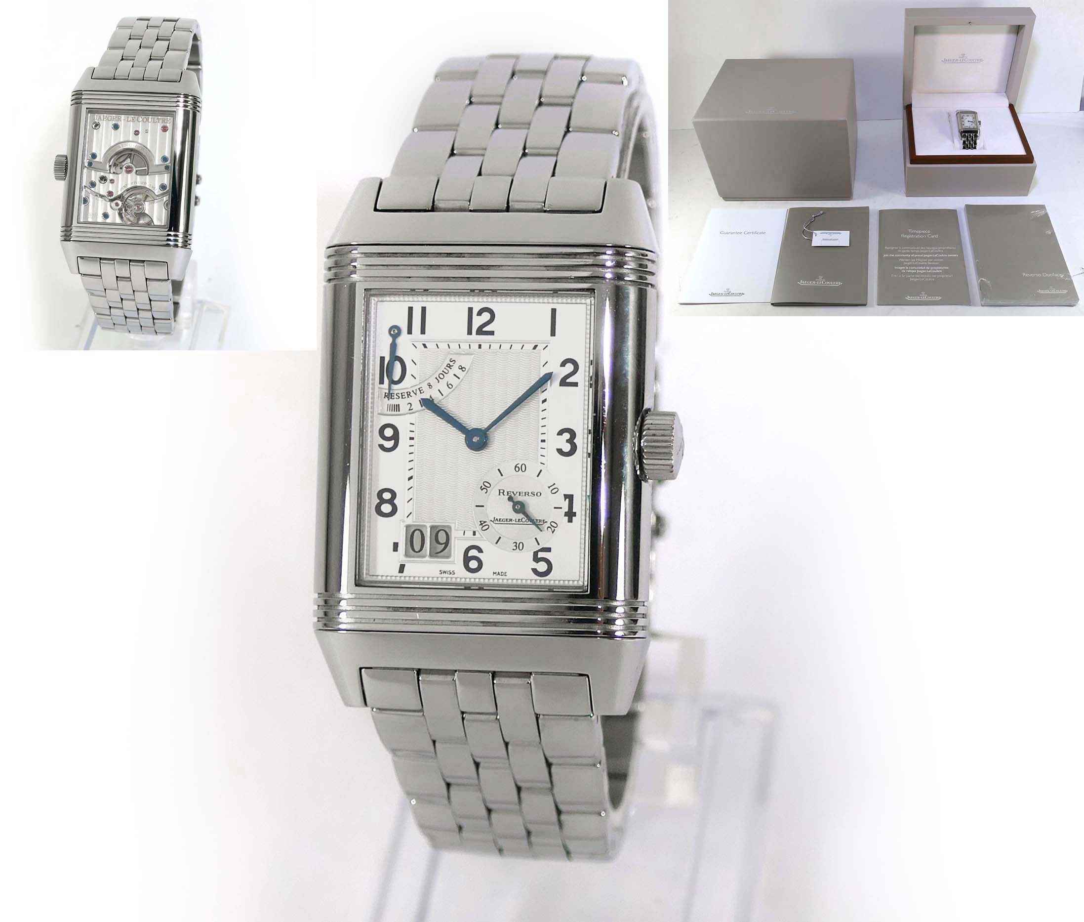 Jaeger LeCoultre Reverso Grande Date Silver Dial Q3008120 240.8.15