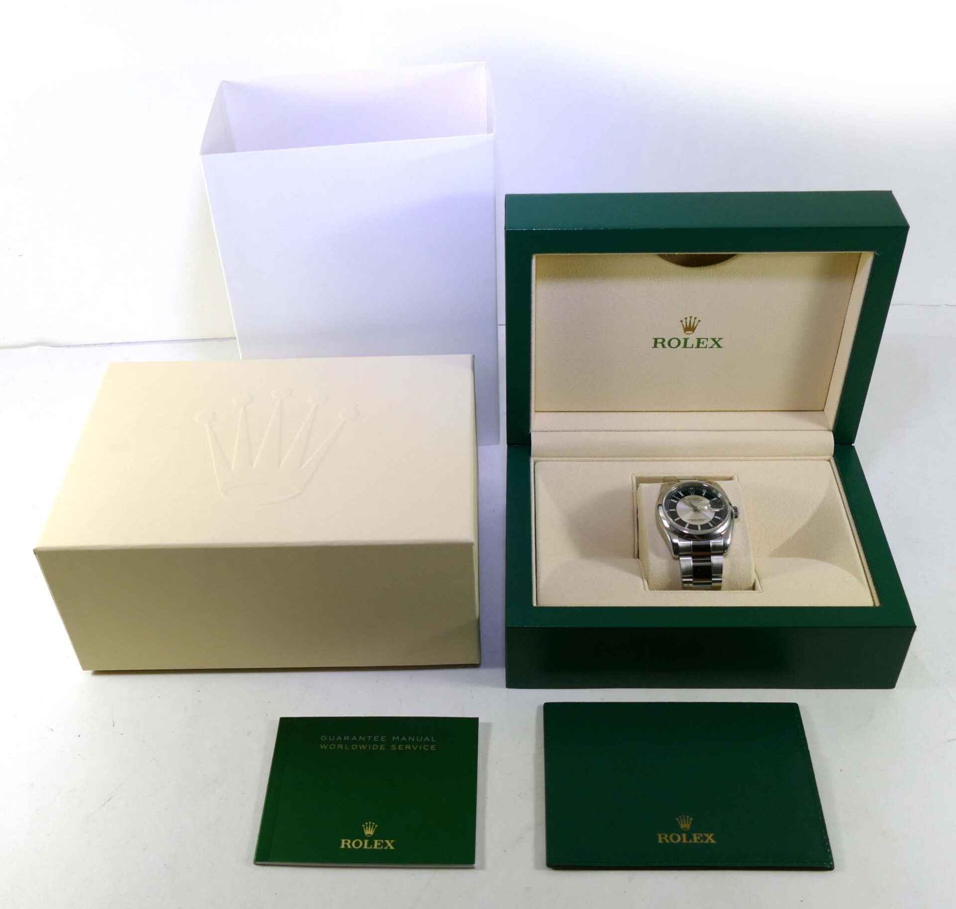 Rolex Datejust 116200 36mm Rehaut Black Tuxedo Dial Box Booklets