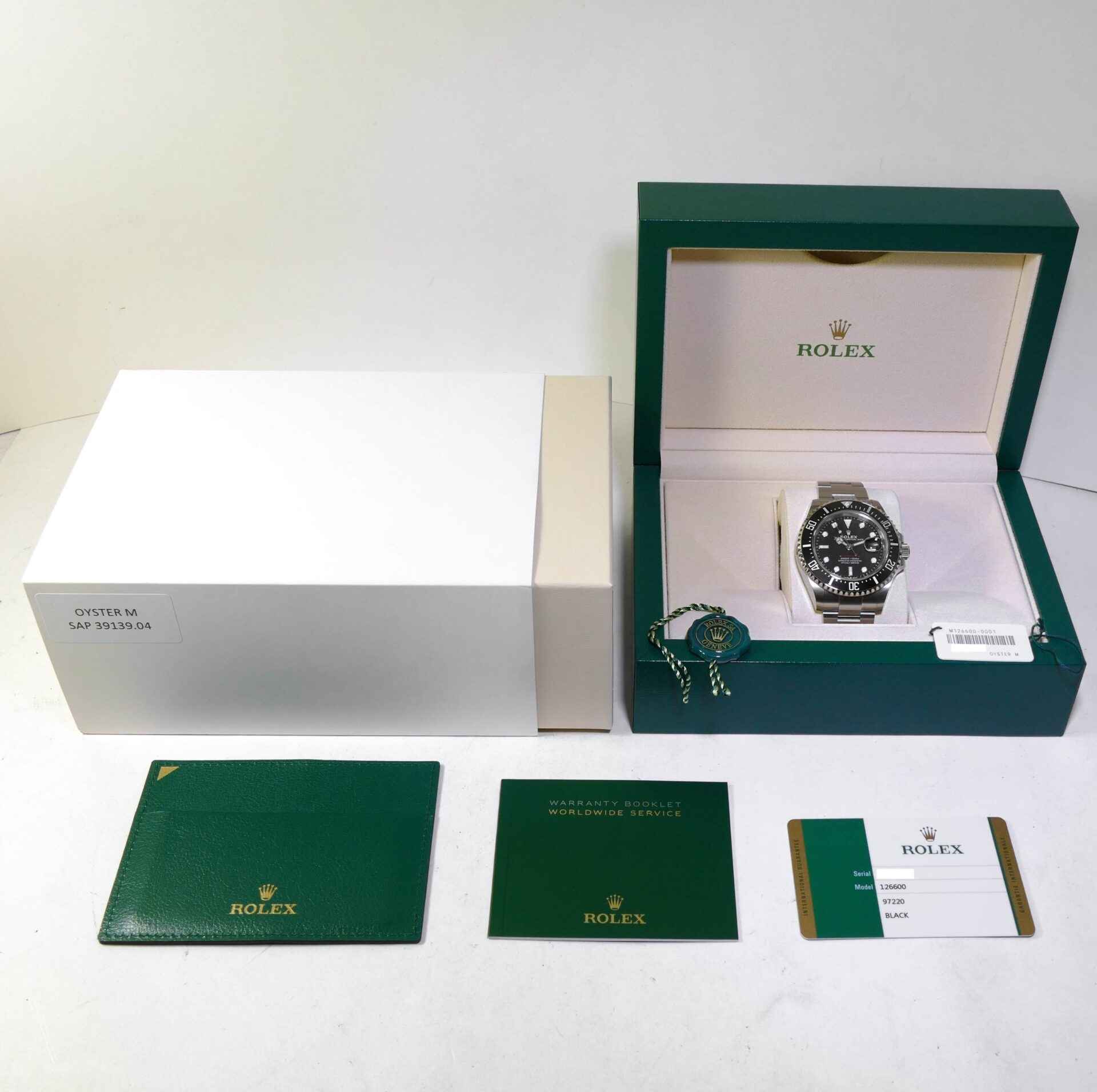 Rolex Deepsea Sea-Dweller 126600 43mm Red Black 50th Anniversary Box Papers