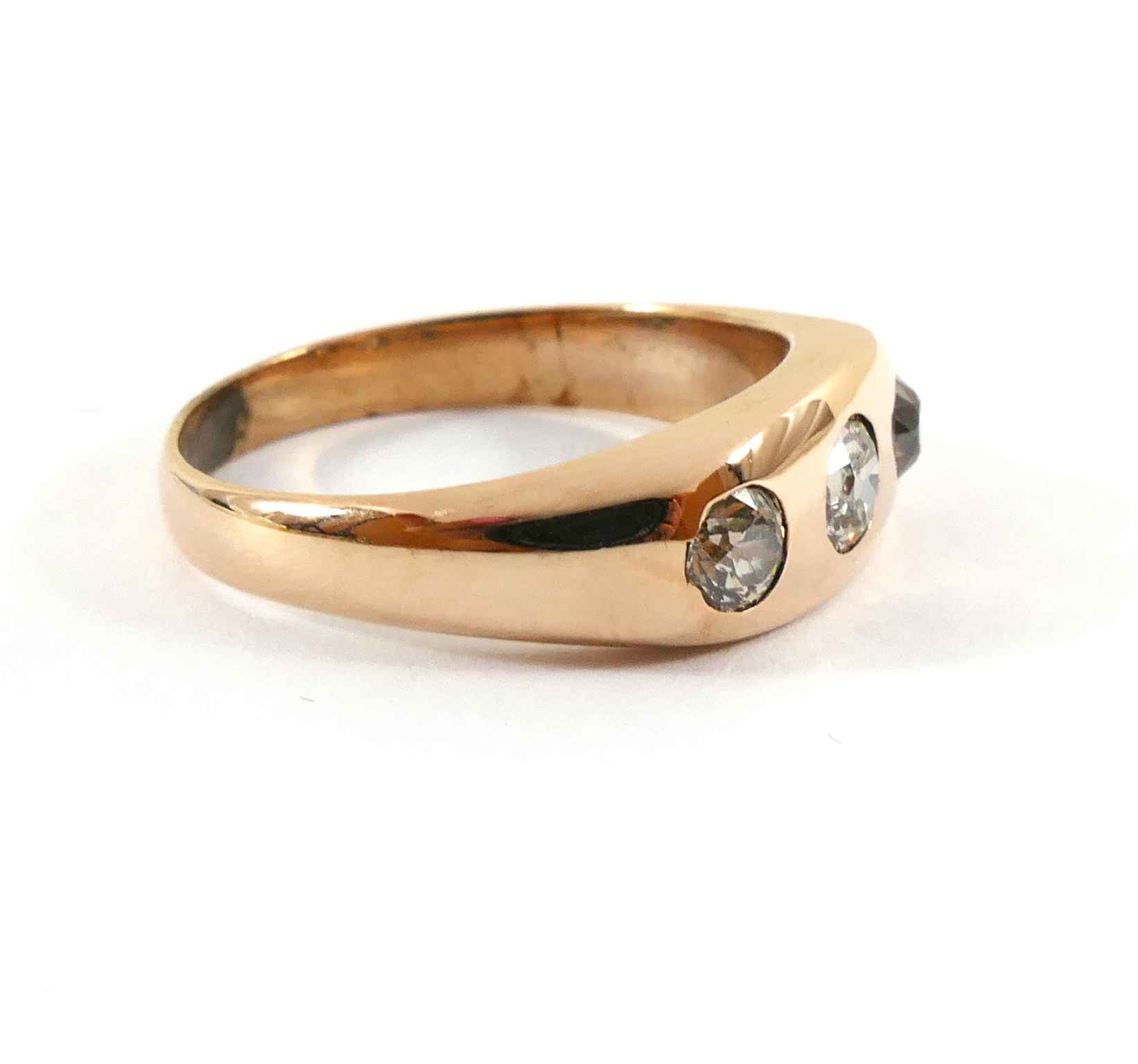 Diamond Gypsy Set 14k Yellow Gold Ring | TNS Diamonds Philadelphia