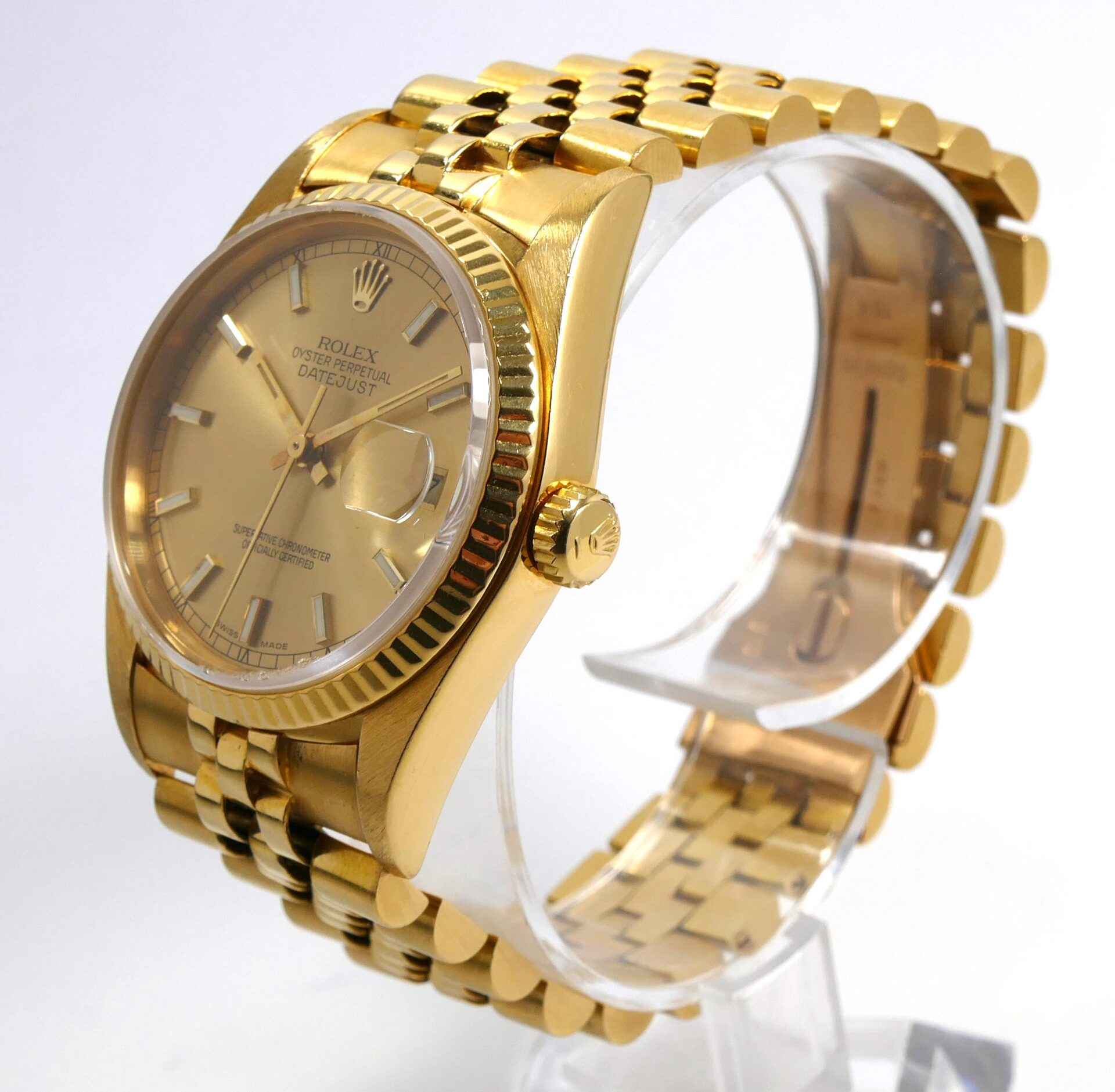 Rolex Datejust 16018 36mm 18k Yellow Gold Rare Jubilee Champagne Dial