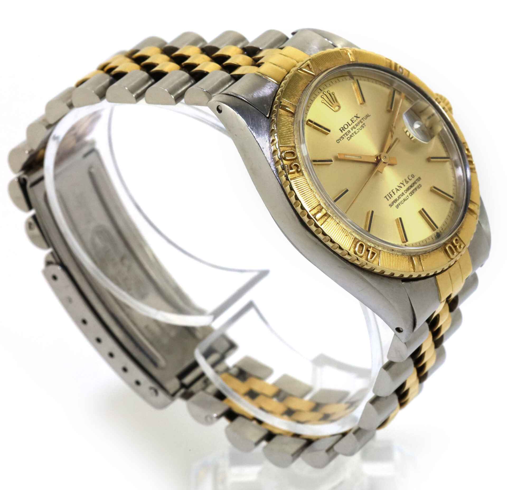 Rolex Datejust 1625 Thunderbird Tiffany & Co. 18k Yellow Gold SS ...