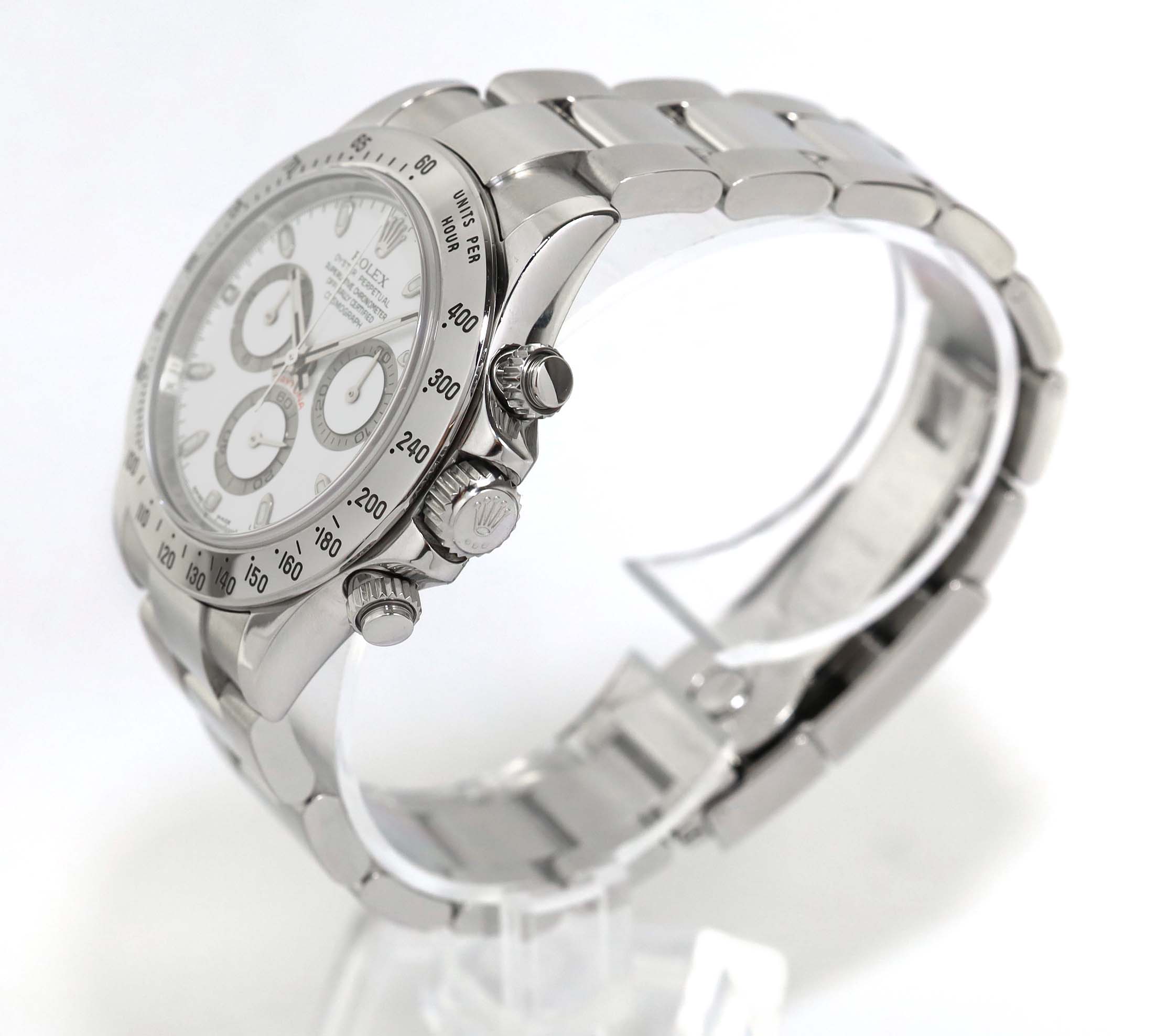 2008 Rolex Daytona 116520 White Dial 40mm Stainless Steel Box Papers ...