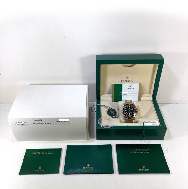 2016 Rolex Submariner Date 40mm 116613LN Black Dial 18k Gold Steel