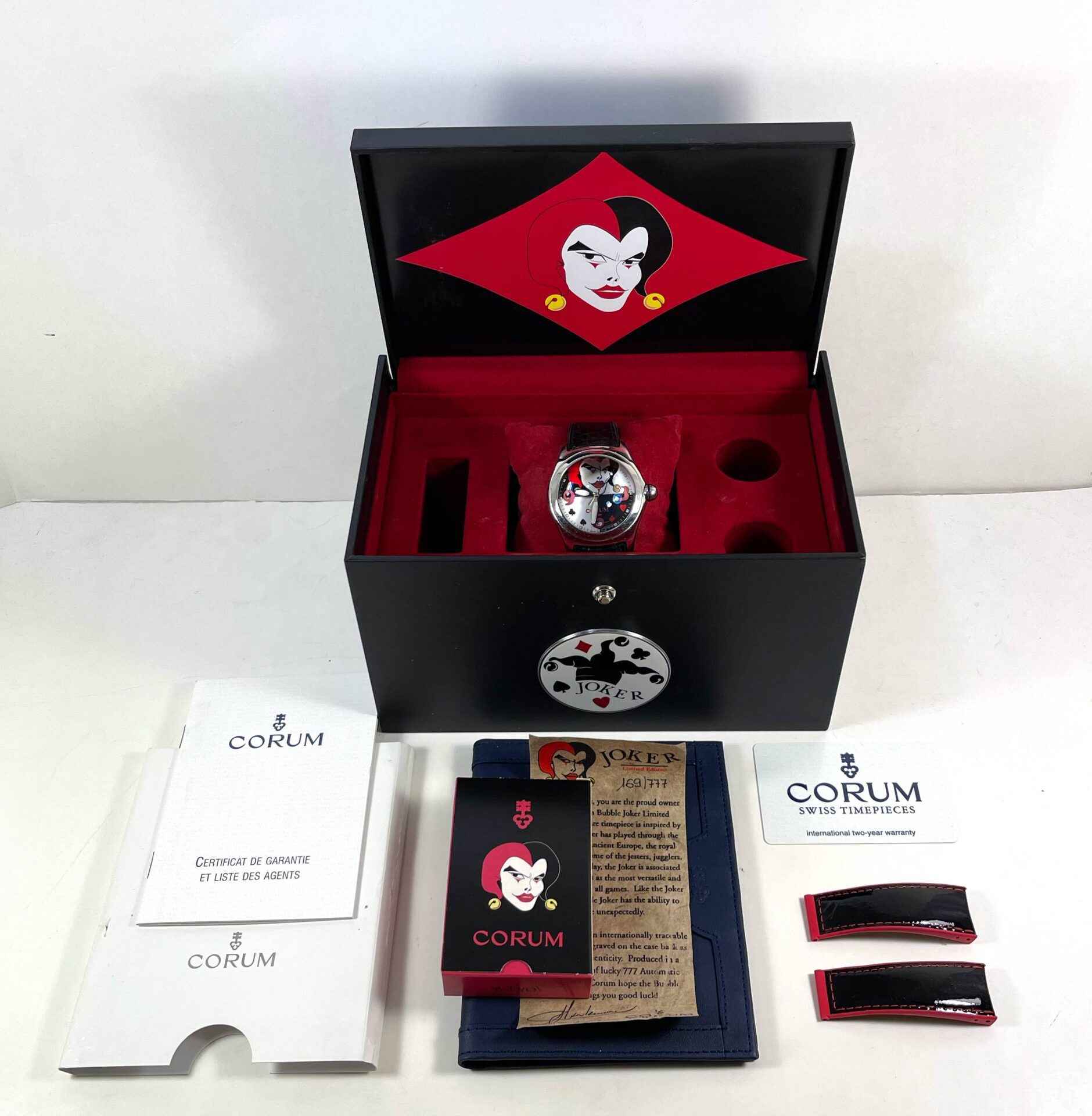 Corum Bubble Joker 82.240.20 45mm Limited Edition Box Papers