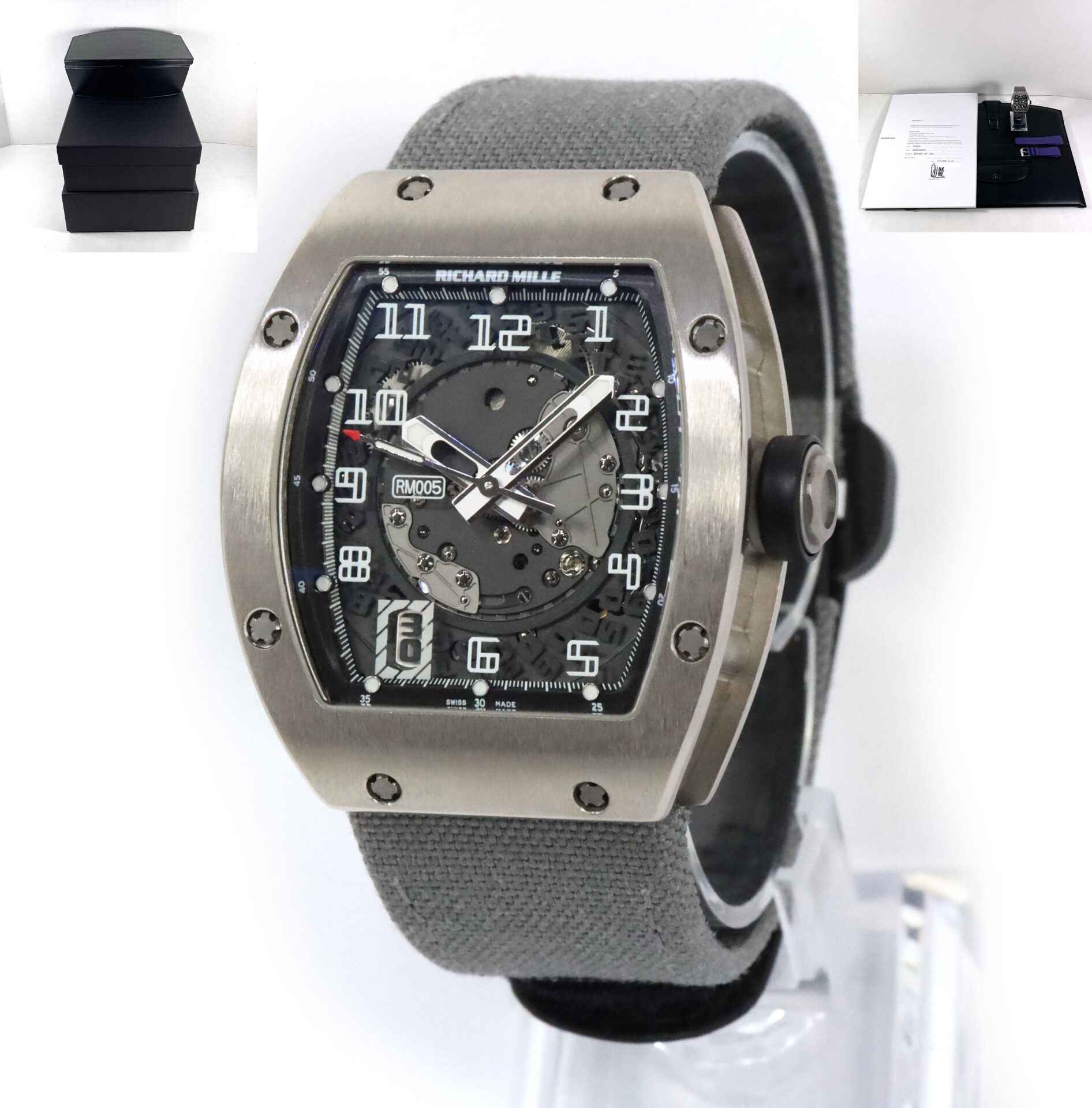 2010 Richard Mille RM005 White Gold Black Dial Box Papers