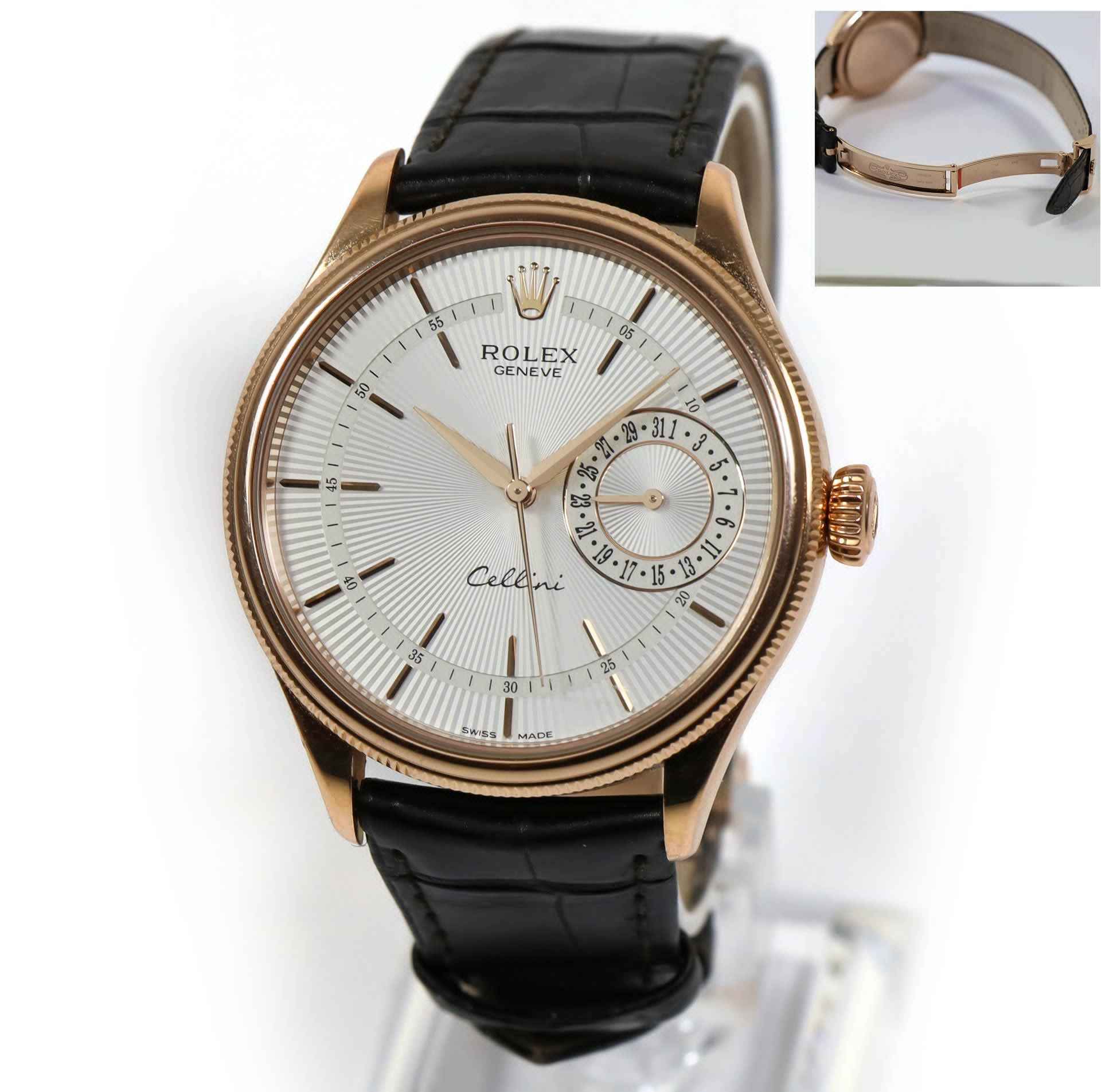 Rolex cellini date hot sale rose gold