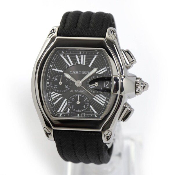 Cartier Roadster XL 2618 Chronograph Black Dial 42mm Stainless Steel