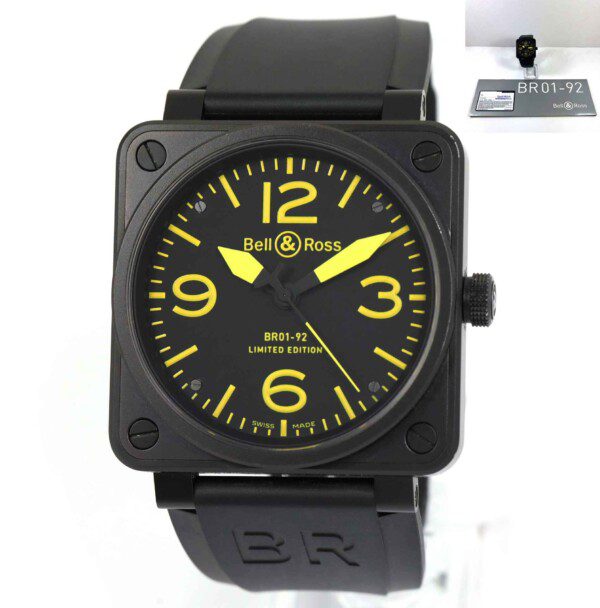 Bell Ross Aviation Heritage BR 01 92 Black Yellow Dial TNS