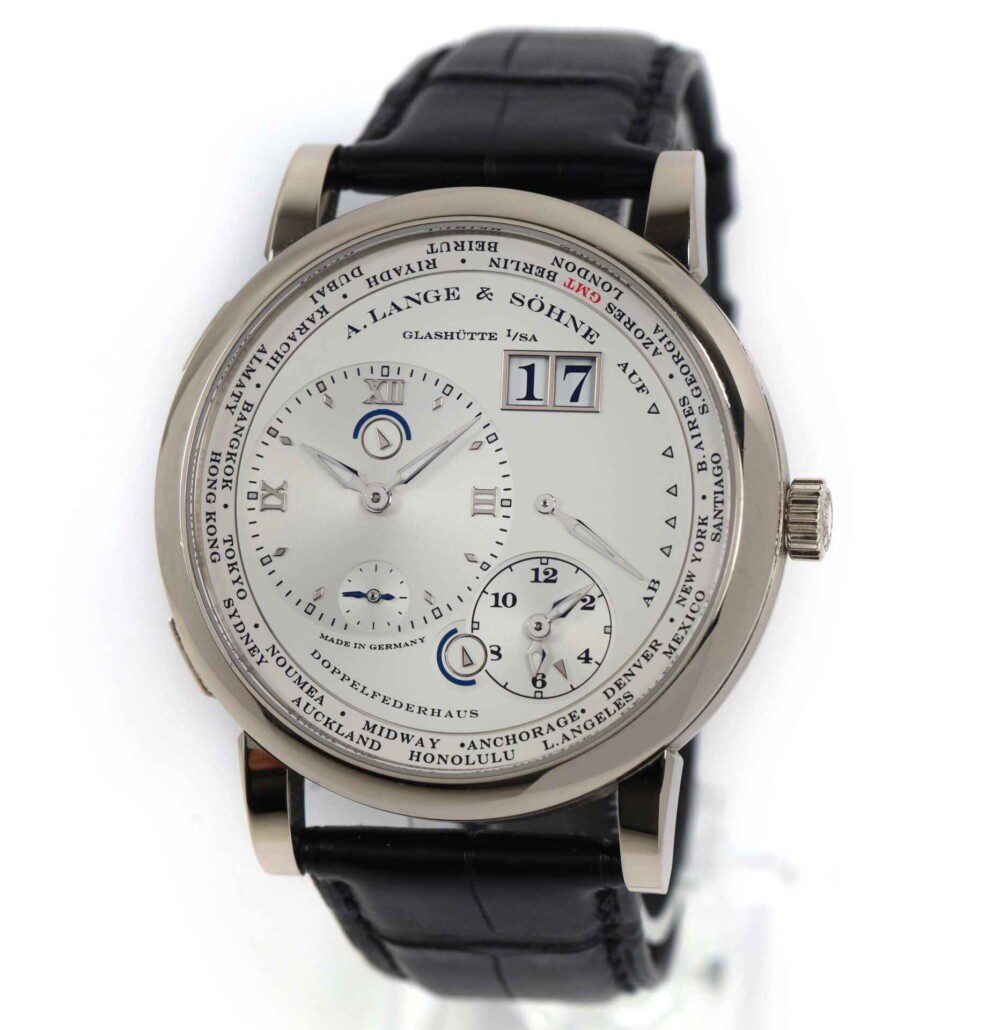 A. Lange & Sohne Lange 1 Time Zone 116.039 White Gold 42mm Silver Dial