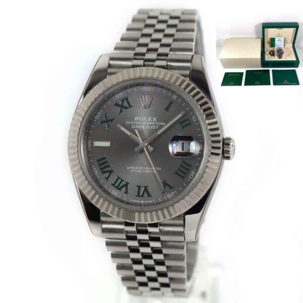 2020 Mint Rolex Datejust 41 Wimbledon 126334 Steel Jubilee Fluted