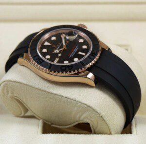 Rolex 126655 40mm Yacht-Master 18K Rose Gold Black dial Black