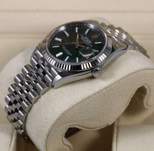 NEW Rolex Datejust 126234 Stainless Steel and White Gold Watch with Black  Diamond Dial Jubilee 2023