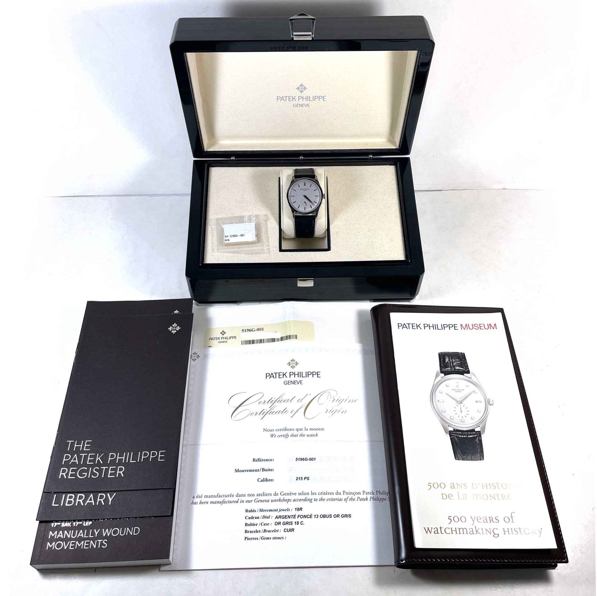 2021 Patek Philippe Calatrava 5196G 18k White Gold 37mm Box Papers ...